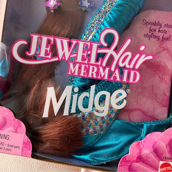 NIB Mattel Jewel Hair Mermaid Doll with Gold Crown and Blue Outfit - Picture 4 of 12